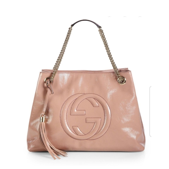 Gucci Handbags - Gucci Soho Medium Patent Leather Tote Gucci Handbags - Gucci Soho Medium Patent Leather Tote